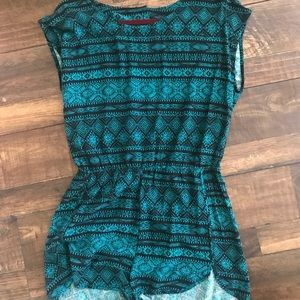 Green/Black Romper